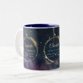 Tasse 2 Couleurs Céleste Lune Cadeau de naissance Statistiques Keep (Devant gauche)