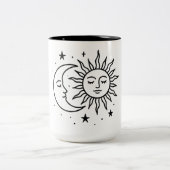 Tasse 2 Couleurs Celestial Sun and Moon Harmony — Minimalist Cosmic (Centre)