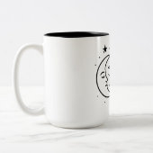 Tasse 2 Couleurs Celestial Sun and Moon Harmony — Minimalist Cosmic (Gauche)
