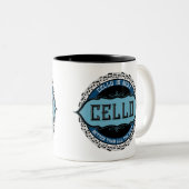 Tasse 2 Couleurs Cello Best Music Note Circle (Devant droit)
