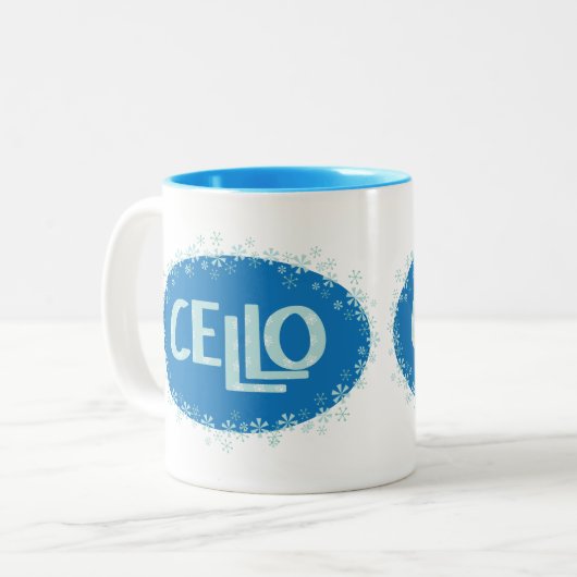 Tasse 2 Couleurs Cello d'hiver (Devant gauche)