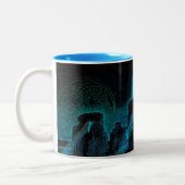 Tasse 2 Couleurs Celtic Stonehenge, Moon & Stars Astronomy Royaume- (Gauche)