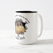 Tasse 2 Couleurs Cène Divine : Casser Le Pain Avec Jésus (Devant droit)
