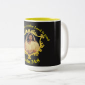 Tasse 2 Couleurs Cène Divine : Casser Le Pain Avec Jésus (Devant droit)