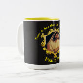 Tasse 2 Couleurs Cène Divine : Casser Le Pain Avec Jésus (Devant gauche)