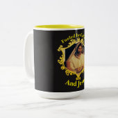 Tasse 2 Couleurs Cène Divine : Casser Le Pain Avec Jésus (Devant gauche)