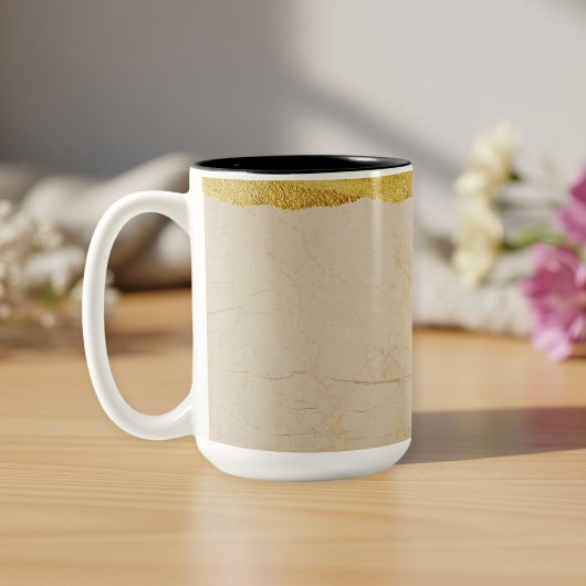 Tasse 2 Couleurs ceramic cup with gold rim