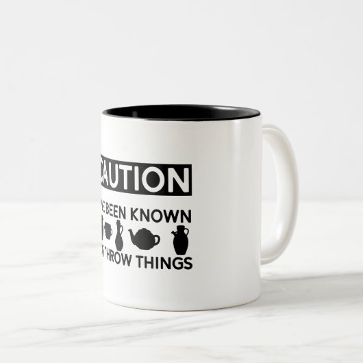 Tasse 2 Couleurs Céramique amusante Potter Potter Potter Fabriqué à (Devant droit)