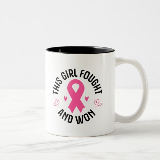 Tasse 2 Couleurs Céramique Café Mug-Breast Cancer (Droit)