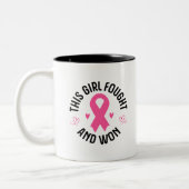 Tasse 2 Couleurs Céramique Café Mug-Breast Cancer (Gauche)