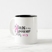 Tasse 2 Couleurs Céramique Café Mug-Breast Cancer (Devant gauche)
