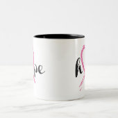 Tasse 2 Couleurs Céramique Café Mug-Breast Cancer (Centre)