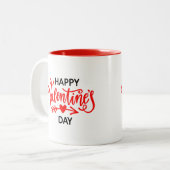 Tasse 2 Couleurs Céramique café Mug-Valentine Coeurs (Devant gauche)
