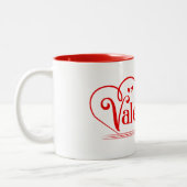Tasse 2 Couleurs Céramique café Mug-Valentine Coeurs (Gauche)