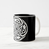 Tasse 2 Couleurs Cercle celtique de rats (Devant droit)