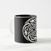 Tasse 2 Couleurs Cercle celtique de rats (Devant gauche)