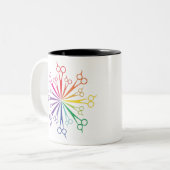 Tasse 2 Couleurs cercle de ciseaux (Devant gauche)