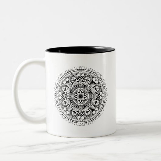 Tasse 2 Couleurs Cercle de mandala (Gauche)