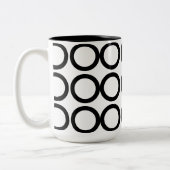 Tasse 2 Couleurs Cercle noir et blanc géométrique (Gauche)