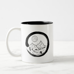 Tasse 2 Couleurs Cercle Zen & Montagnes