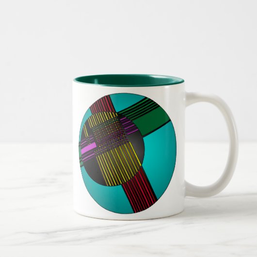 Tasse 2 Couleurs Cercles (Droit)
