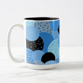 Tasse 2 Couleurs Cercles bleus Abstraits (Gauche)