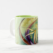 Tasse 2 Couleurs Cercles dans des cercles (Devant gauche)