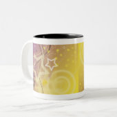 Tasse 2 Couleurs Cercles et étoiles ! (Devant gauche)
