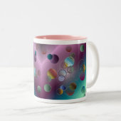 Tasse 2 Couleurs Cercles flottants à 3 dimensions (Devant droit)