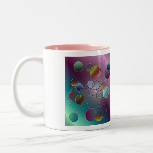 Tasse 2 Couleurs Cercles flottants à 3 dimensions (Gauche)