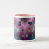 Tasse 2 Couleurs Cercles flottants à 3 dimensions (Centre)