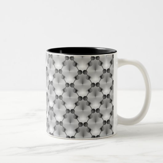 Tasse 2 Couleurs Cercles funk rétro Mug, Argent (Droit)