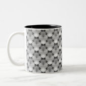 Tasse 2 Couleurs Cercles funk rétro Mug, Argent (Gauche)