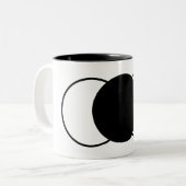 Tasse 2 Couleurs Cercles noirs et blancs intervertissants (Devant gauche)