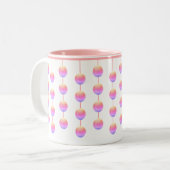 Tasse 2 Couleurs Cercles Suspendus Rose Pastel (Devant gauche)