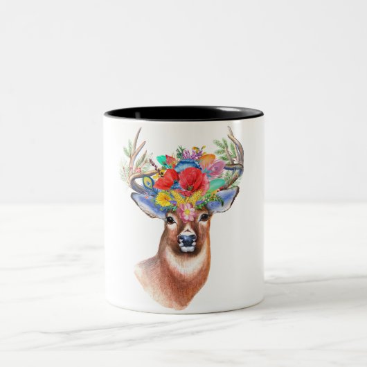 Tasse 2 Couleurs Cerf (Centre)