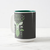 Tasse 2 Couleurs Cerf baigneur de forêt (Devant gauche)