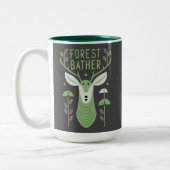 Tasse 2 Couleurs Cerf baigneur de forêt (Gauche)