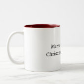 Tasse 2 Couleurs Cerf coeurs rouges de Noël (Gauche)