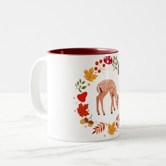 Tasse 2 Couleurs Cerf d'automne (Devant gauche)