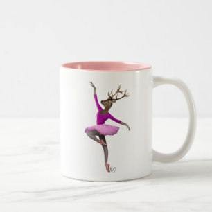 Tasse 2 Couleurs Cerf de ballet en rose