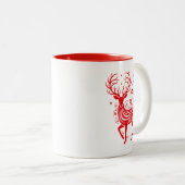 Tasse 2 Couleurs Cerf de fête (Devant droit)