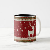 Tasse 2 Couleurs Cerf et la boue d'hiver (Devant droit)
