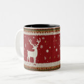 Tasse 2 Couleurs Cerf et la boue d'hiver (Devant gauche)
