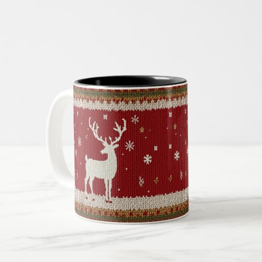 Tasse 2 Couleurs Cerf et la boue d'hiver (Devant gauche)