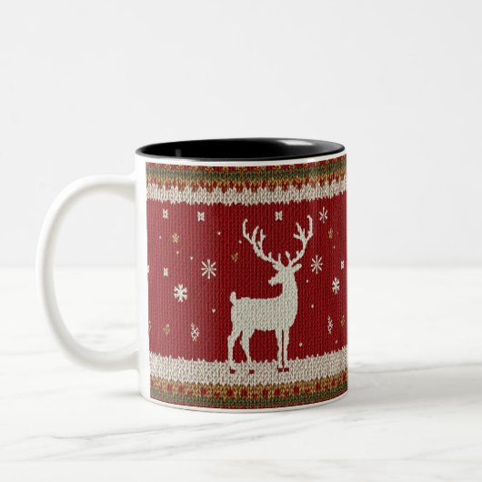 Tasse 2 Couleurs Cerf et la boue d'hiver (Gauche)