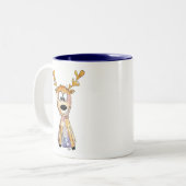 Tasse 2 Couleurs Cerf mignon (Devant gauche)