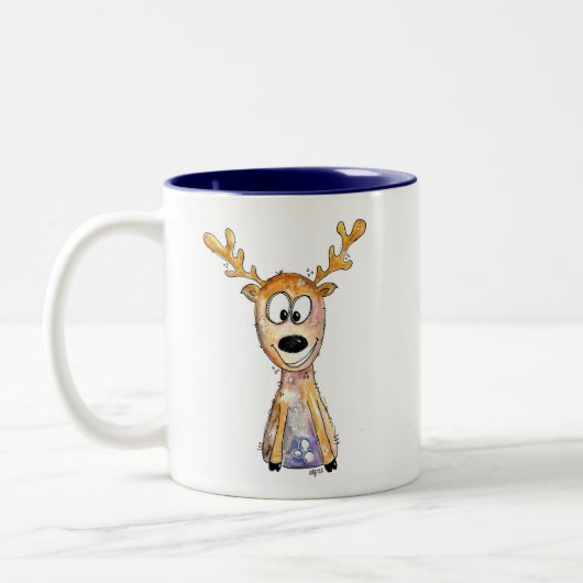 Tasse 2 Couleurs Cerf mignon (Gauche)