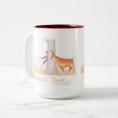 Tasse 2 Couleurs Cerf qui rode (Devant gauche)