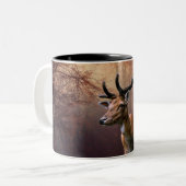 Tasse 2 Couleurs Cerfs communs sauvages (Devant gauche)